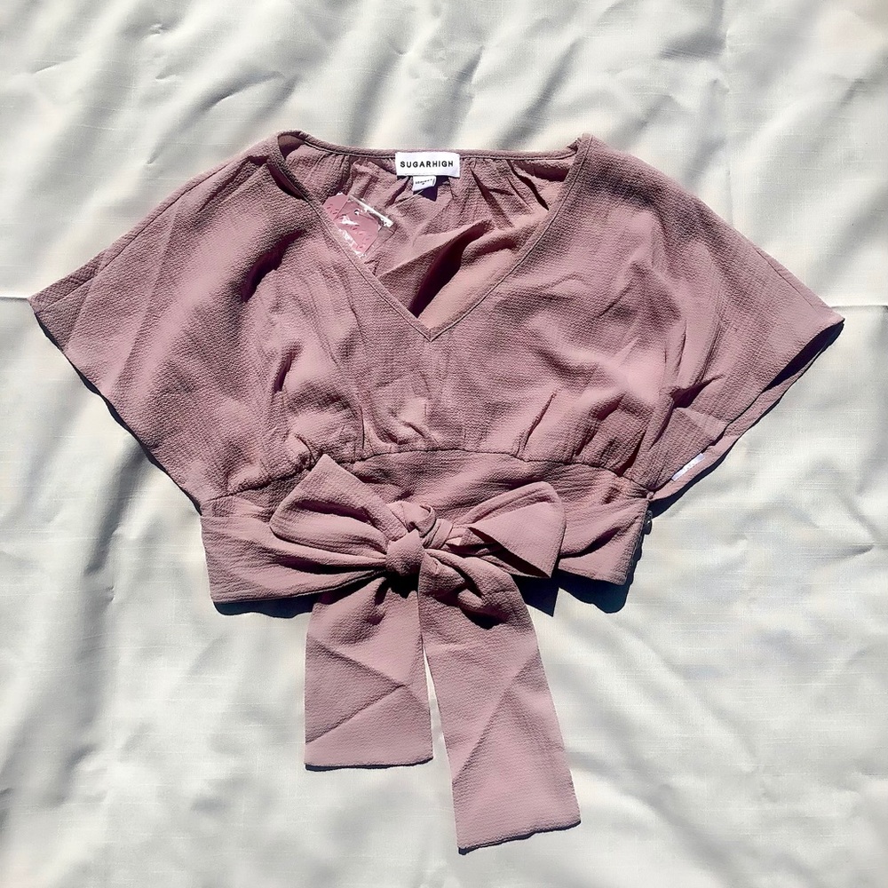 Mauve Crop Top Blouse